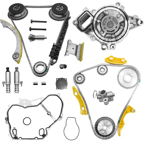 2.4 Timing Chain Kit w/Water Pump for Chevy Equinox Malibu for GMC Terrain 2011-2017,for Buick Regal Lacrosse Verano 2.2 2.4L Ecotec Timing Set w/VCT Selenoid Actuator Gear 9-4201S 12621505 90537632