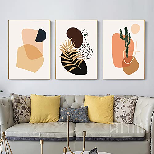 Art mural abstrait contemporain 70x100cm lot de 3 affiches bohème