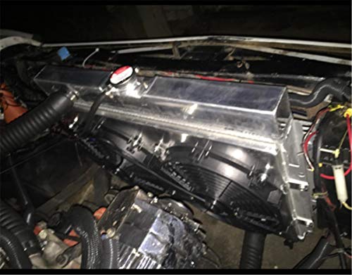 STAYCOO 4 Row All Aluminum Radiator +2X12\" Fan +Shroud+Relay Kit for 1963-1968 Chevy Bel Air/Impala/Chevelle/Biscayne/Caprice &Multiple Cars