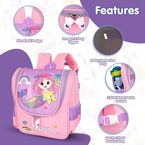 Image of Storite School Backpack for Kids Girls 8L|Stylish Durable Water-Resistant Backpack Shoulder School Bags for Girls Kids Birthday Gift