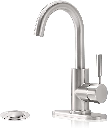 Miniatura 2 de Phiestina Grifo de baño de un solo orificio de 4 pulgadas, NS-SF01-ORB+WE08-BN