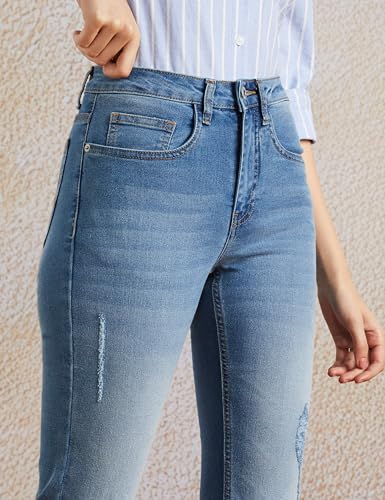 Image of Amazon Brand - Symbol Women Flared Bootcut Jeans (Mid Rise | Full Length) (Available in Plus Sizes)