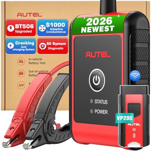 Autel Battery Tester MaxiBAS BT508 Upgraded of BT506 6V 12V 100-2000 CCA Load Tester Auto Battery Analyzer Charging Cranking System Adaptive Conductance (Worth $1000) All System Diagnostic Tool