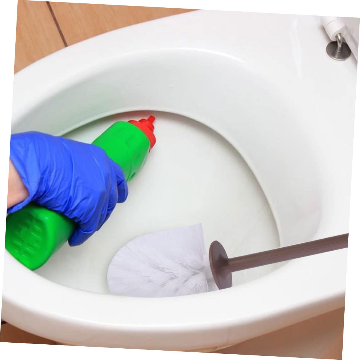 Alipis 2piezas Escobilla De Inodoro con Base Cepillo De Limpieza para Baño Accesorios De Higiene para Hogar y Hotel Color Café