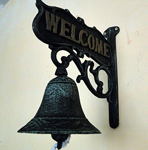 Welcome Doorbell Vintage Cast Iron Wrought Iron Garden Wall Decorations