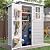 VONZOY Resin Outdoor Storage Shed with Floor, 5x3FT Plastic Garden Shed, Lockable Door & Window, Waterproof Tool Shed for Bike, Garbage Can, Lawn Mower, Patio Furniture Bedge