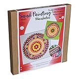 ✨ Pack de 2 Mandalas de tamaño 38x38cm dibujada y precortada para pintar con arenas de colores. Ideal para disfrutar la terapia del color y cómo método de relajación.