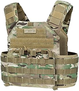 OneTigris PLPC Plate Carrier - Airsoft Vest Molle Tactical Vest Advanced Version 500D Nylon Military Combat Vest for Paintball Airsoft Wargame CS Outdoor