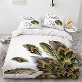 SJSXWQN Funda Nordica Cama 180 Plumas De Animales Edredon Cama 180 para Niños Adultos con Cremallera Cómodo Transpirable Microfibra Fundas Nordicas 260x240 cm + 2 Fundas de Almohada 50x80 cm