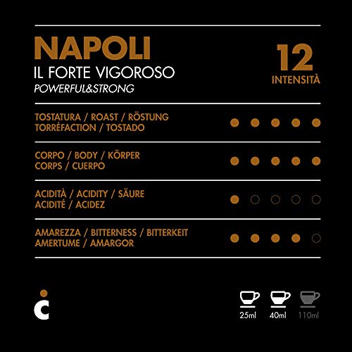FRHOME - 1 kg de granos de café - Mezcla Napoli Intensidad 12 - Il caffè italiano - Imagen 3