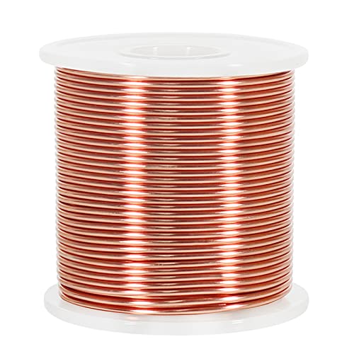 GINOYA Aluminum Wire, 16 Gauge 164 Feet Bendable Metal Wire with Spool for Craft Jewelry Making (Copper)