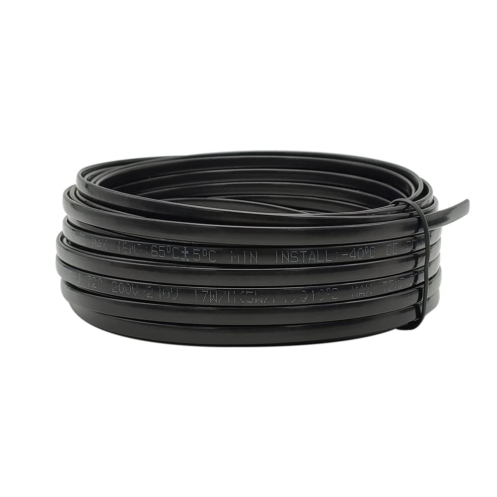 Gathertool Onecolor 220V 230V 240V No Need Controller Water-Proof Self Regulating Heating Cable, Prevent Pipe Freeze Heat Trace System (Length : 20M)
