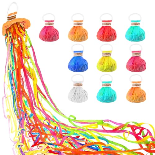 Lot de 10 serpentins, serpentins, serpentins d'air, serpentins d'anniversaire, confettis de fête, serpentins, serpentins pour mariage, anniversaire, fête du...