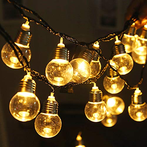 String Lights 20 Bulb Clear Globe Lamp 6m Waterproof String Lights Outdoor Backyard Patio Garden