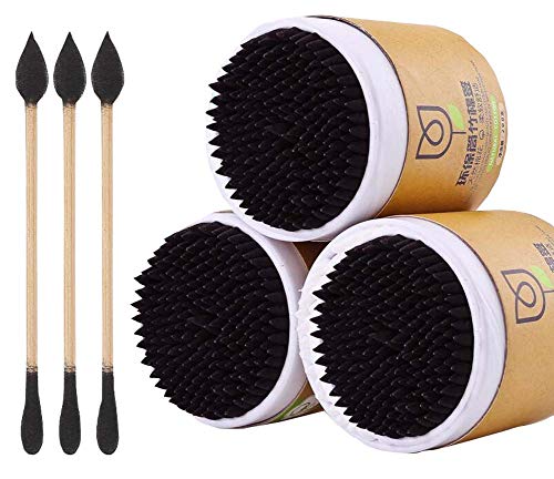 Bastoncillos de algodón de 600 recuentos Bastoncillos de oreja orgánicos libres de crueldad de doble punta D06