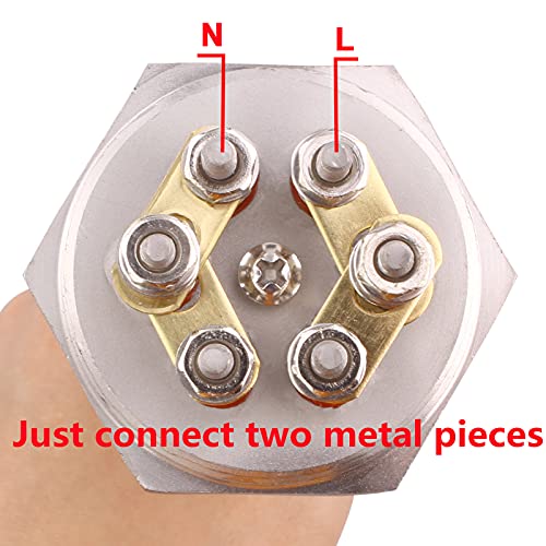 DERNORD 1-1/2 Zoll 47.8MM DN40 Heizelement U-förmiger elektrischer Kochendwassererhitzer BSP Gewindekupferflansch 220V 3000W