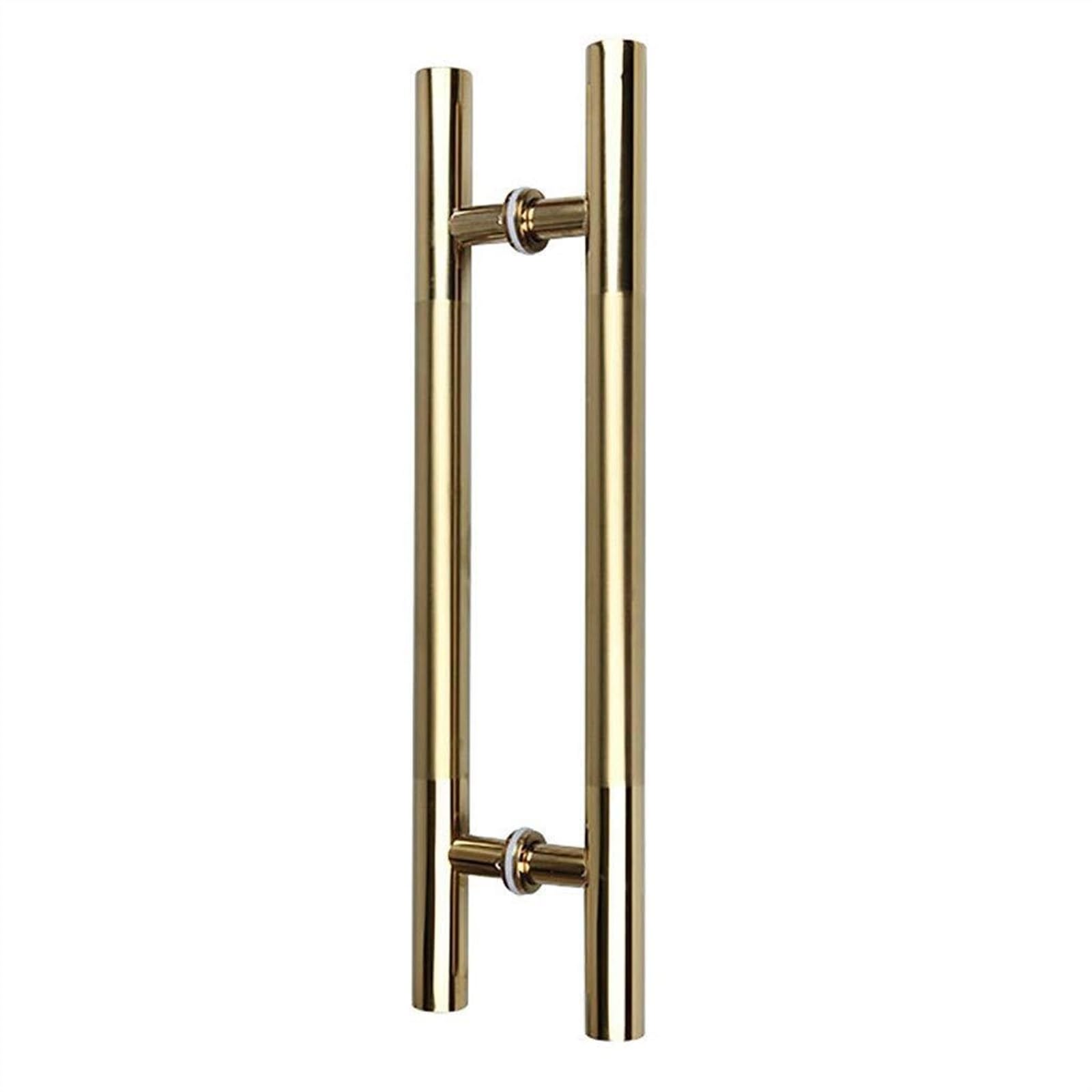 LQZAXSRDR Sliding Barn Door Handle, Glass, Barn Sliding Door Handles, Gold, Stainless Steel Tube, Multiple Sizes(1000x700mm)