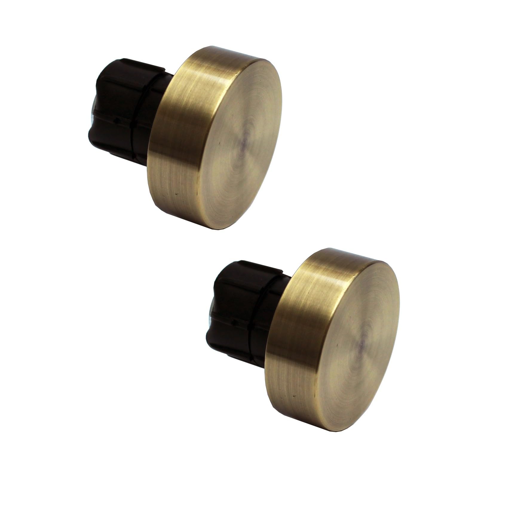 Abc Decor Antique Brass Trade Pole 28Mm Curtain Pole Finials, Pole Ends, Pack Of 2, (Stud)