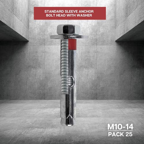 DOJA Barcelona Expansion Anchors Concrete Expansion Anchor Bolts, Pack 25, M10-14 - Image 4