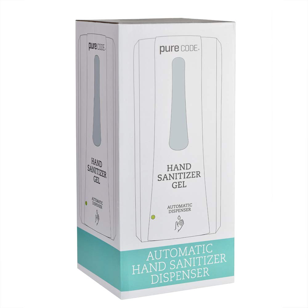 PURECODE Automatic Touch-free Hand Sanitizer Dispenser (1000ml). Motion Sensor Dispenser Touchless Wall Mounted Gel Hand Sanitizer Dispenser For Hospitals, Schools, hotels, airports, work office, etc.