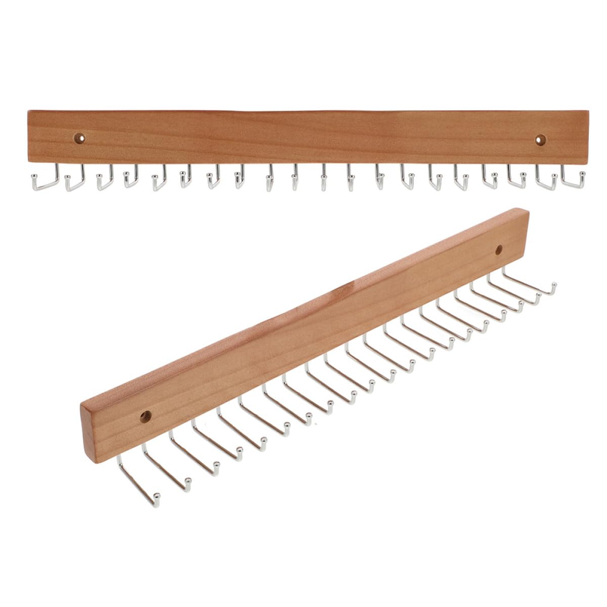 ifundom 2 Stück Wandmontierte Krawattenhalter mit 20 Haken Platzsparender Gürtelorganizer für Kleiderschrank Einfache Montage für Flur und Schlafzimmer