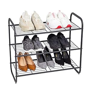 MAX Houser 3-Etagen Schuhregal Gunmetal