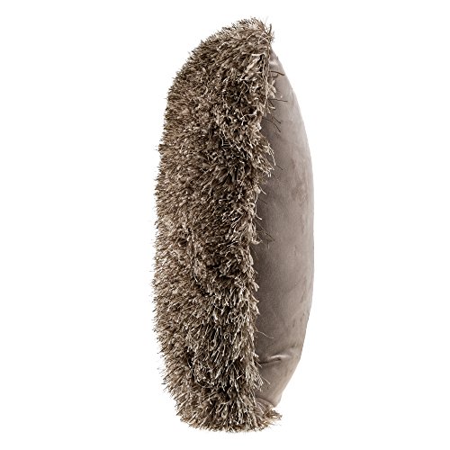 Bedford Home Oversized Floor Or Throw Pillow Square Luxury Plush– Shag Faux Fur Glam Decor Cushion For Bedroom Living Room Or Dorm (Mocha) #TOP2