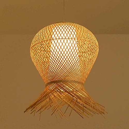 Bamboo Art Jellyfish Chandelier, Ceiling lamp Lighting Bamboo Woven Chandelier DIY Wicker Rattan lamp LED Lighting Bedroom Dining Room Living Room YZPDD (Size : 40 50cm)