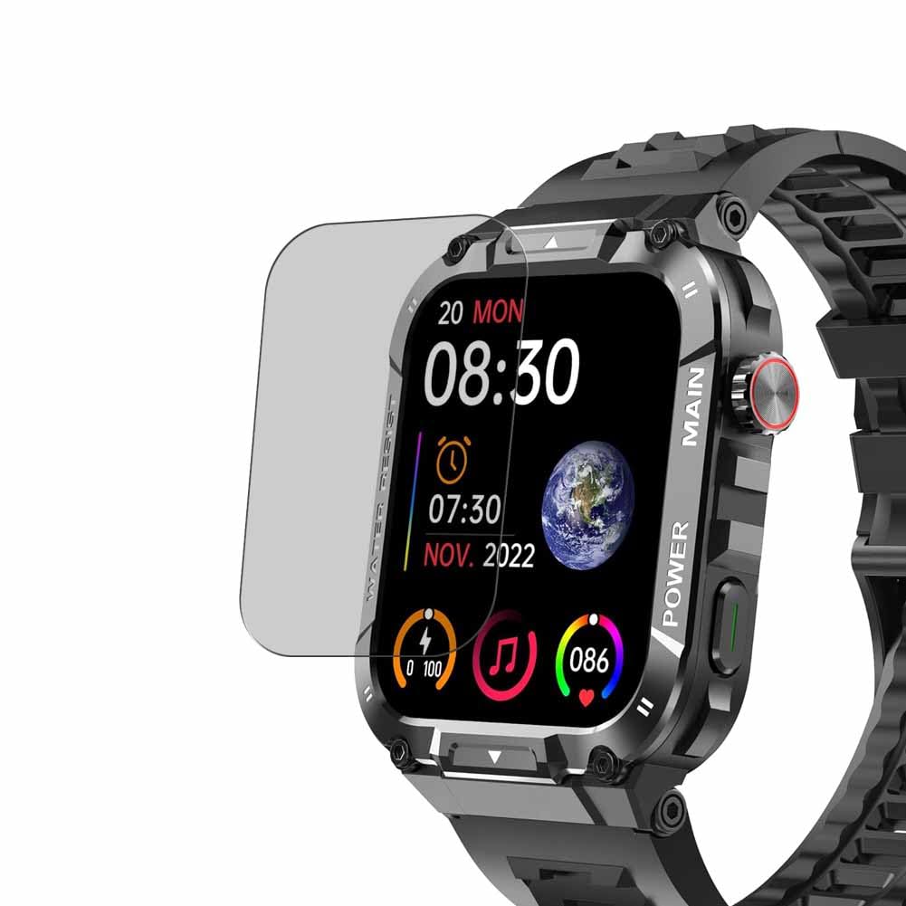 Synvy Privacy Screen Protector Film, compatible with Ypaddbu Hvlgmrc P66 1.93"" smart watch smartwatch Anti Spy Guard Sticker [ Not Tempered Glass Protectors ], Black
