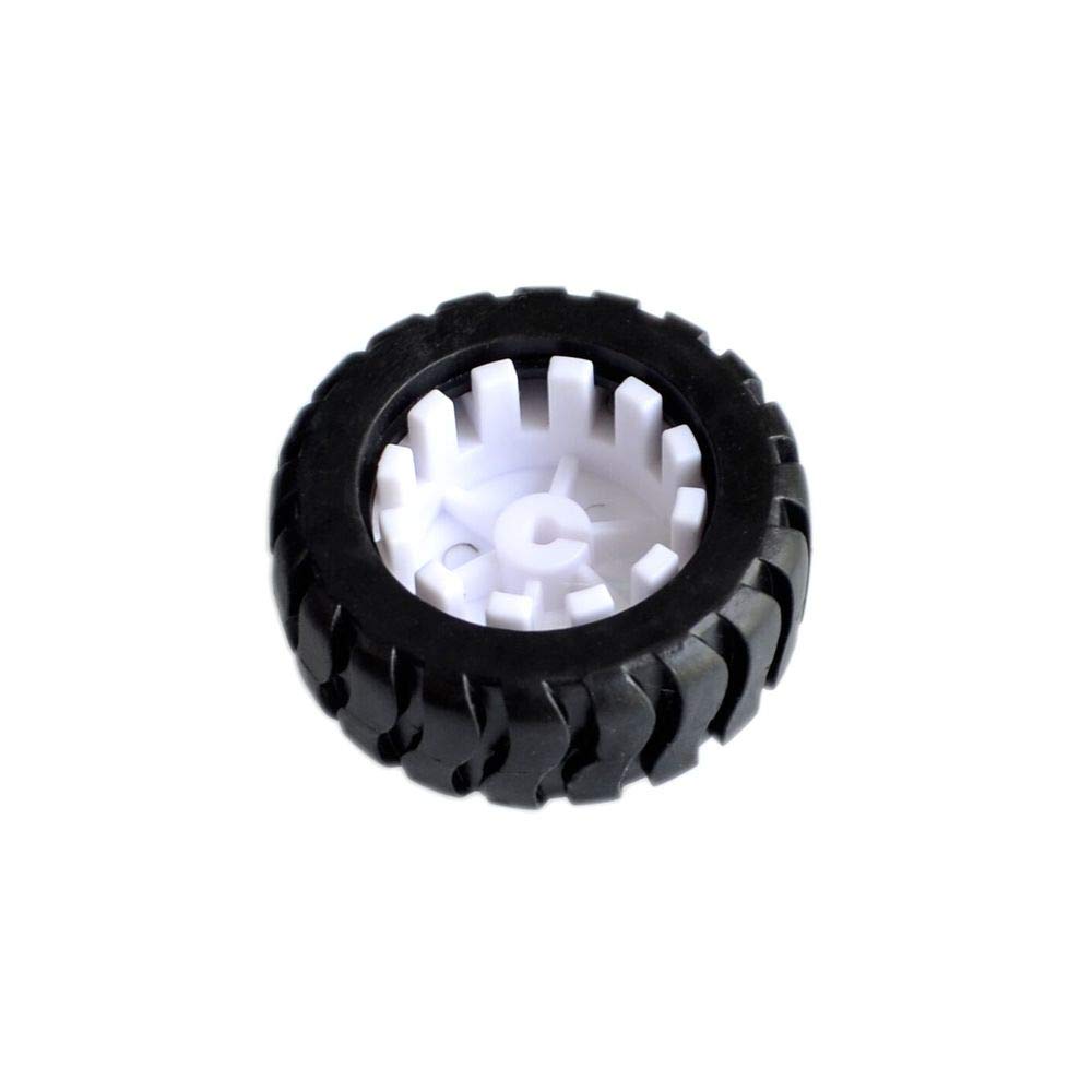 10PCS/LOT K346 43 * 19 * 3mm D-Hole Rubber Wheel Suitable for N20 Motor D Shaft Tire Car Robot DIY Toys Parts