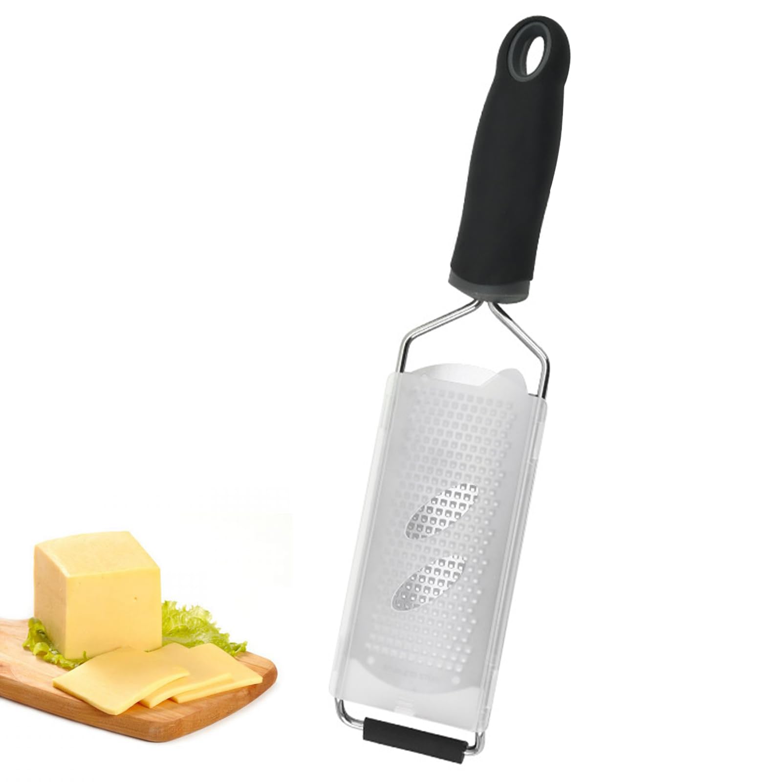 2 Râpes Zesteur Manuelles Inox - Avec Protège-Doigts Et Brosse Pour Fromage, Agrumes, Légumes