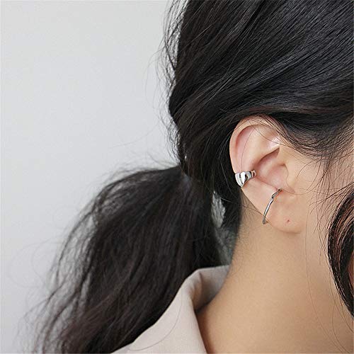 Minimalist Polished Ear Cuff Helix Cartilage Clip on Earring for Women Girls S925 Sterling Silver Small Hoop Wrap Earrings Non-Pierced Ear Adjustable Unisex Jewelry2