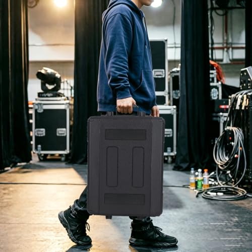 Image of 6U Rack Case Shallow 11 inch Depth, 19 inch Rackmount Flight Road Travel Case, Waterproof Protective Hard Case with Customized Foam, Wireless Mic System Storage /Amp /Effect /DJ Mixer