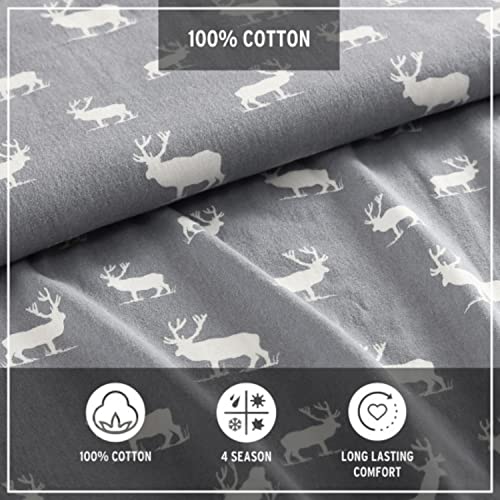 Eddie Bauer - Flannel Collection - Cotton Bedding Sheet Set, Pre-Shrunk & Brushed For Extra Softness, Comfort, And Cozy Feel, King, Elk Grove #TOP7