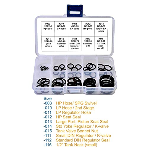 Tauchen Tauch O-Ring-Kit 10 Größen 55 pcs FULL SET O-Ringe