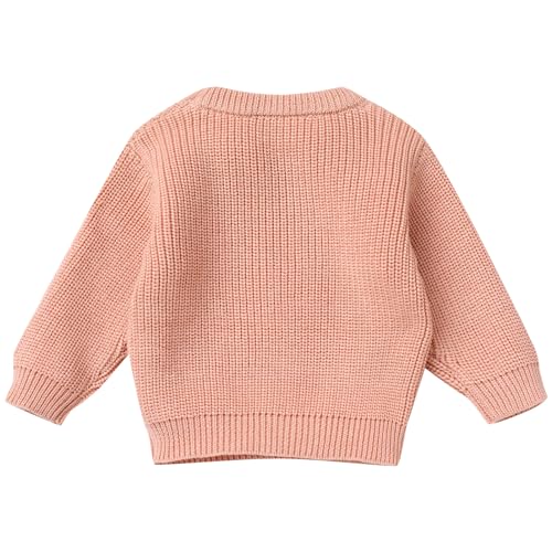 IDOPIP Toddler Baby Girls First Halloween Outfit Embroidery Pumpkin Boo Sweater Top Knit Pullover Sweatshirt Winter Clothes2