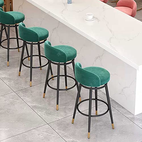 Tabourets hauts de petit-déjeuner en velours pour comptoir de cuisine