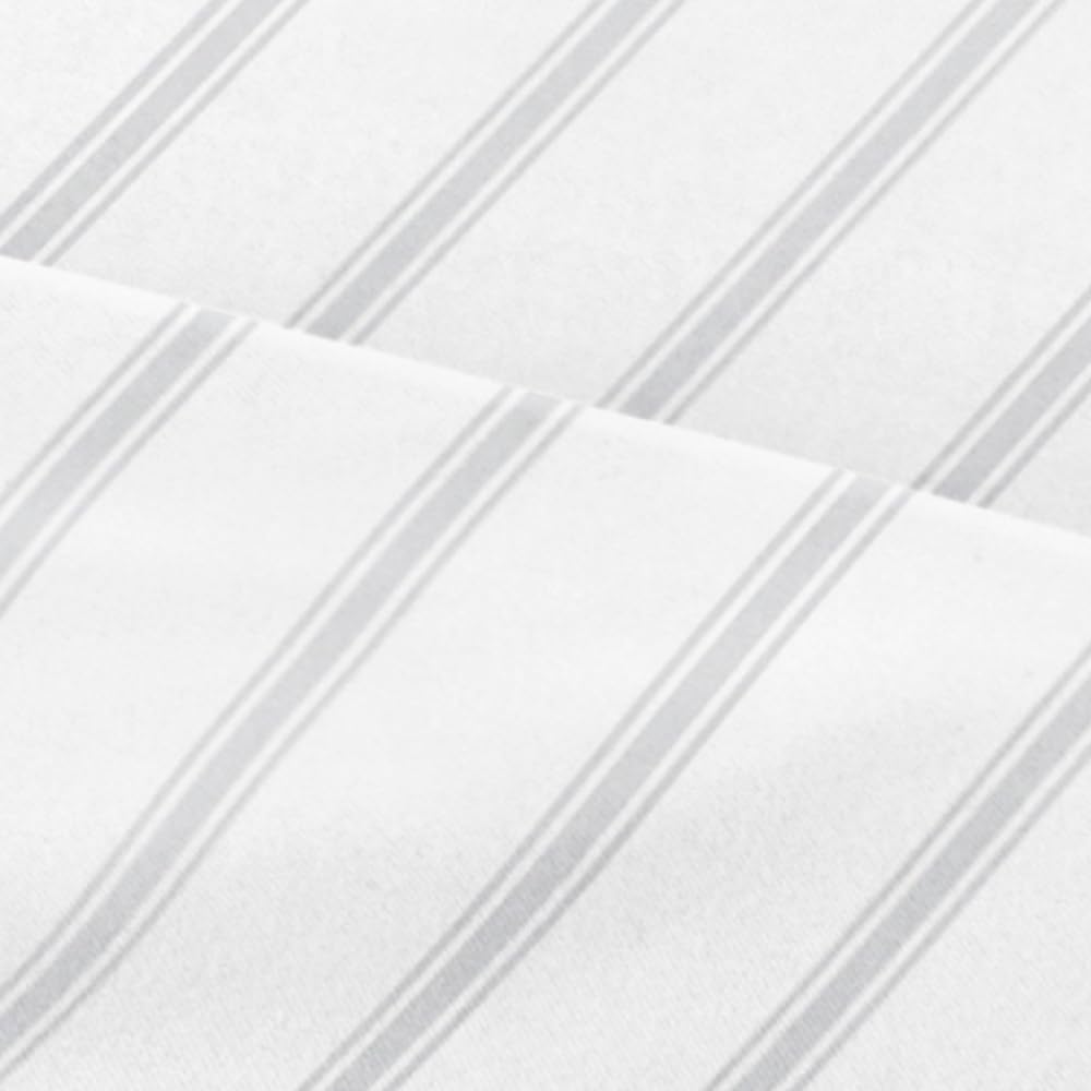 Twin XL 3 Piece Striped Sheet Set - Breathable &amp; Cooling - Misty Stripes