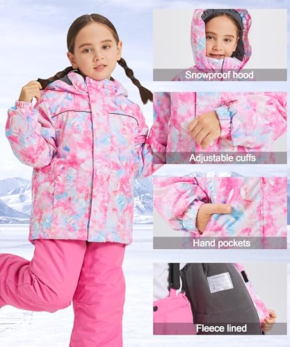 Image of Hiheart Boys Girls Winter Ski Jacket & Pants Set 2-Piece Snowsuit