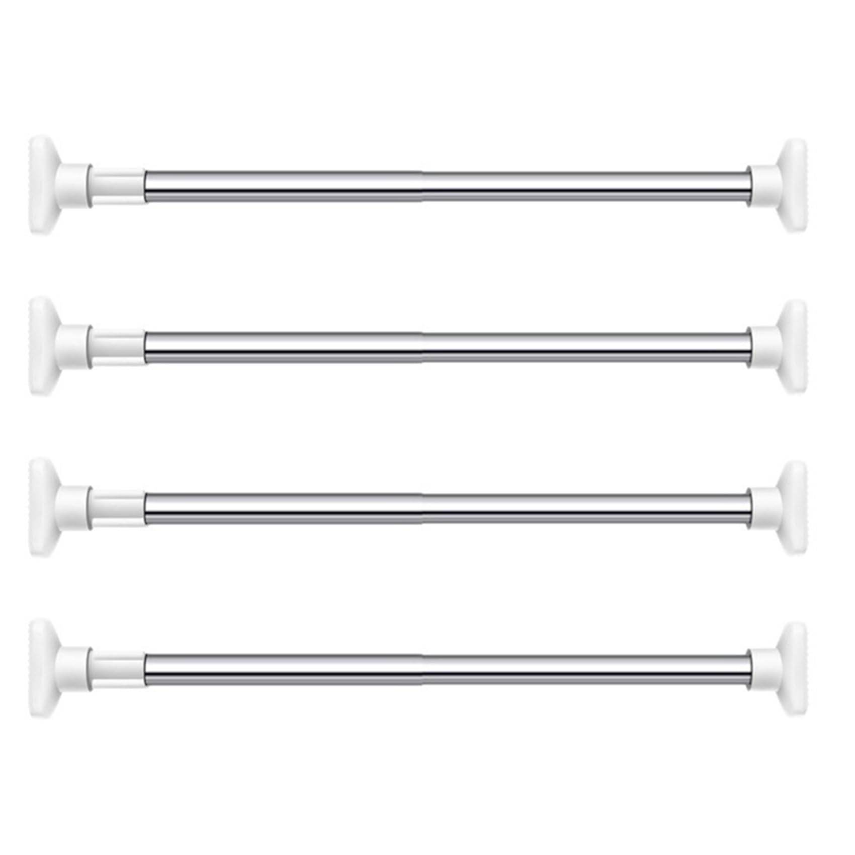 Hndhbfgrt 4X Stainless Steel Telescopic Adjustable Rod Clothes Dryer Stainless Steel Tension Rod Rail for 27.56-39.37In Space