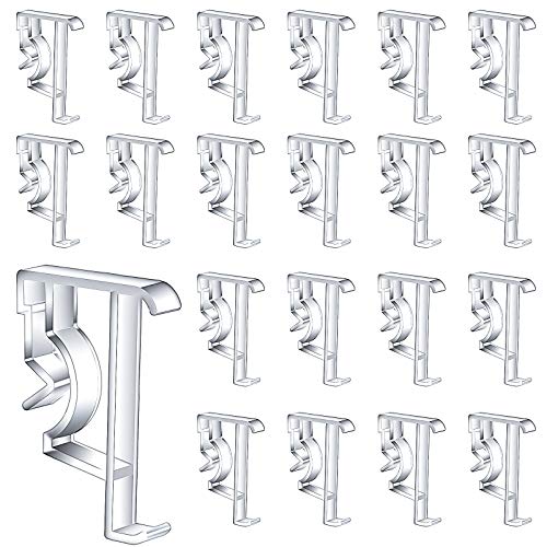 Jetec 2 Inch Valance Clips for Blinds Clear Plastic Valance Retainer Clips Hidden Valance Clips Blind Window Valance Clips Window Blind Clips for Window Blinds (20)