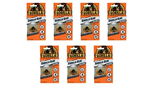 Gorilla White Waterproof Polyurethane Glue, 2 ounce Bottle, White, (Pack of 7)