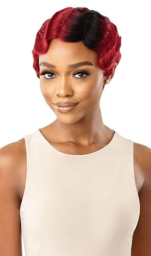 Outre Peluca completa Premium Duby WIG Finger Wave AMORA (1B)