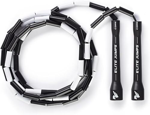 Elite Jumps Cuerda de saltar con cuentas de núcleo para adultos, cuerda de saltar de entrenamiento, cuerda de saltar con cuentas para ejercicio,