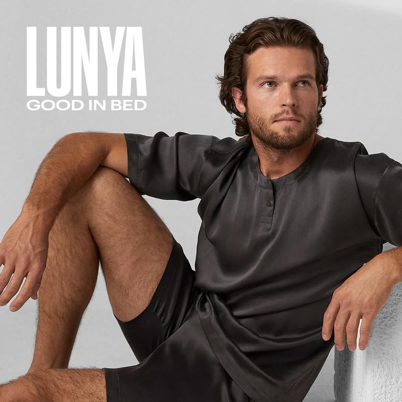 Lunya Washable Silk Mens Short Pajamas Set - Soft Mens Sleepwear - Multiple Color Options - Size S-XXL2