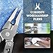 BIBURY 21-in-1 Multitool Pliers, Multi-Purpose Pocket Knife Pliers with Screwdriver Sleeve, 420 Foldable Stainless Steel Safety Locking Design Multi-tool for Survival, Camping, Fishing and Home Repair