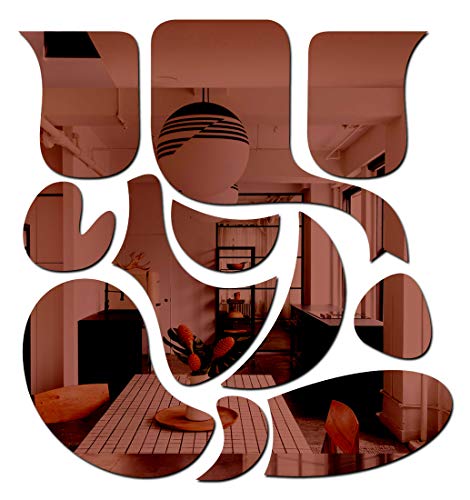 Image of Bikri Kendra - Ganesha Brown Mirror Stickers for Wall, Acrylic Mirror Wall Decor Sticker Wall Mirror Stickers Acrylic Stickers Wall Stickers for Hall Room Bedroom Kitchen Sculpture