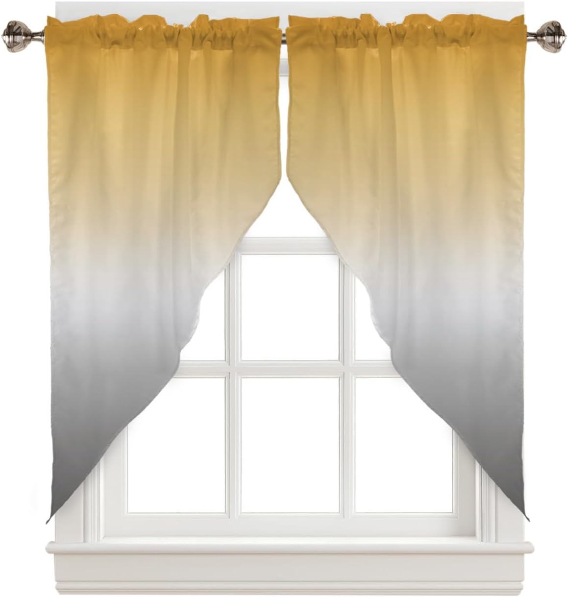 BEMIGO Swag Valances for Windows, Simple Rod Pocket Kitchen