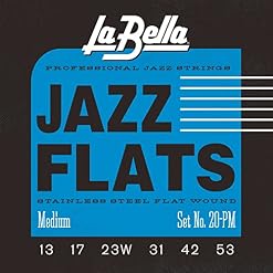 Labella L20PM Jeu de Cordes pour Guitare Electrique 13/53 Flat Wound Medium - Les Beatles, Paul McCartney, John Lennon, RIngo Starr, George Harrison