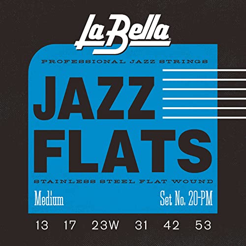 Labella L20PM Jeu de Cordes pour Guitare Electrique 13/53 Flat Wound Medium - Les Beatles, Paul McCartney, John Lennon, RIngo Starr, George Harrison Labella L20PM Jeu de Cordes pour Guitare Electrique 13/53 Flat Wound Medium